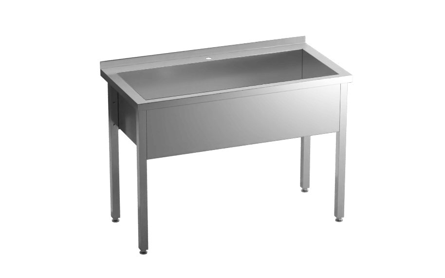 stół z basenem 1-komorowym, Gredil, 800x600x850 mm h=400 mm skręcany 671686