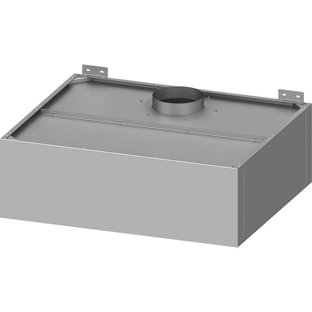 okap przyścienny skrzyniowy skręcany z łapaczami, bez oświetlenia (króciec d=250mm) 1210x1000x400 611012