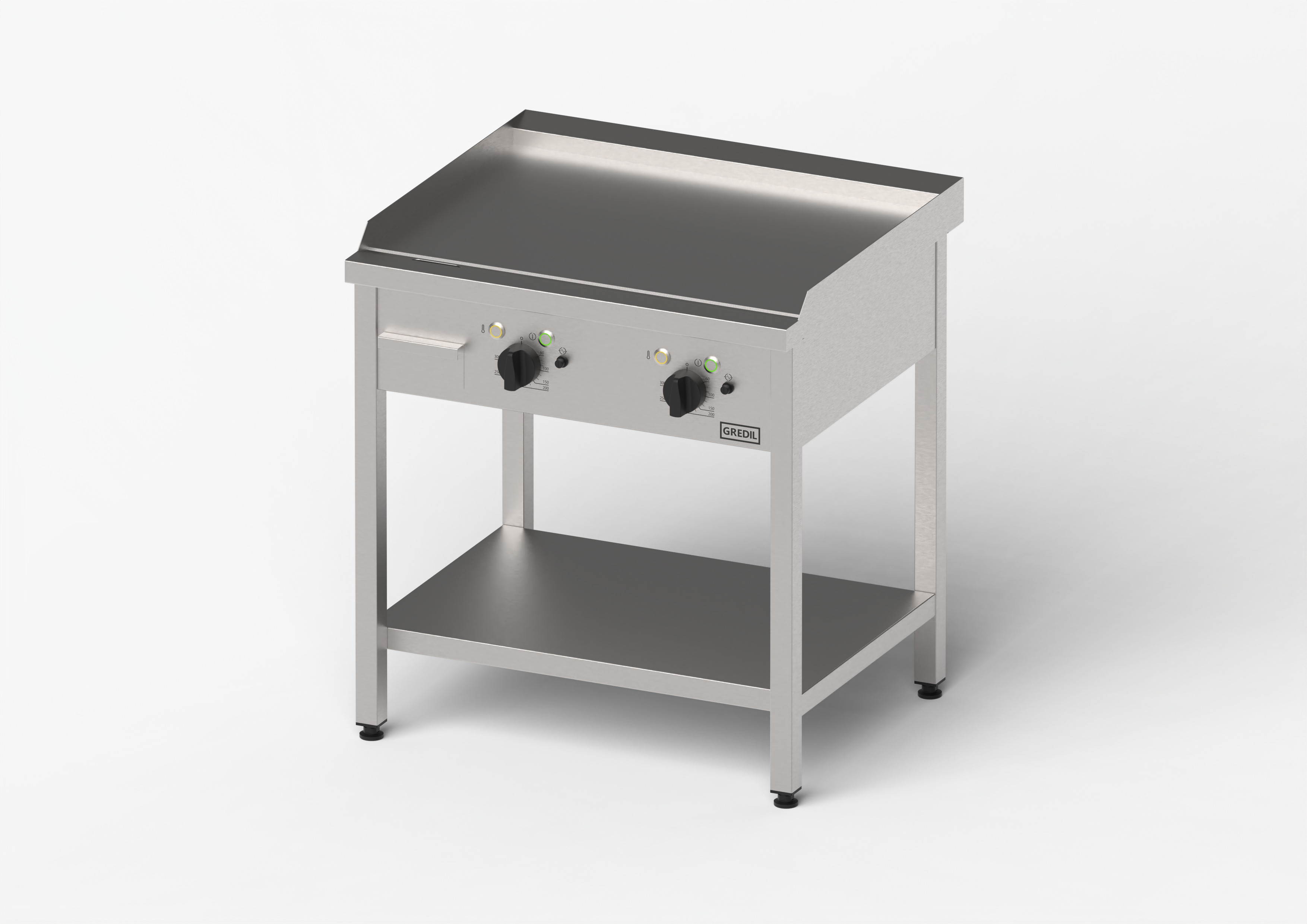płyta grillowa elektryczna, gładka, Gredil, 800x700x850 mm, P 8.1 kW, U 400 V 977311