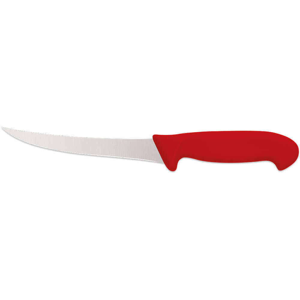 nóż do oddzielania kości, zagięty, HACCP, czerwony, L 150 mm 283157