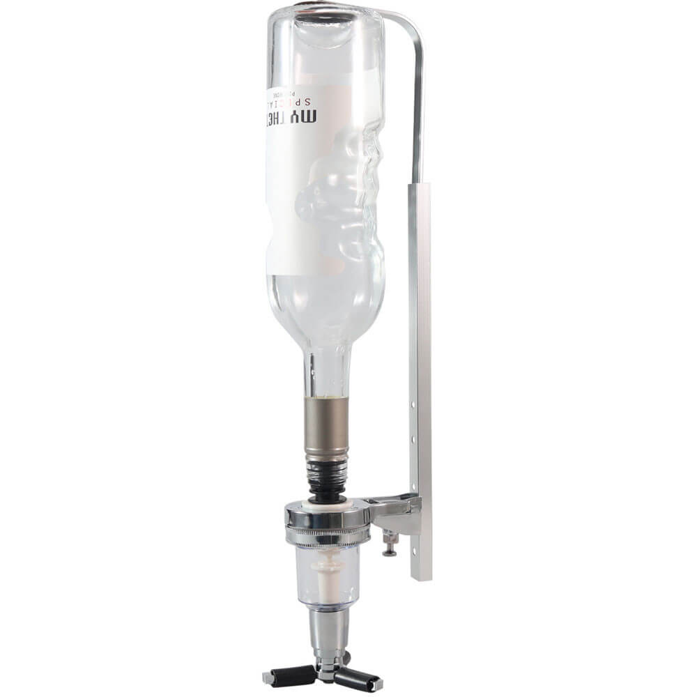 stojak na 1 butelkę z dozownikiem, V 0.03 l, aluminiowy, H 390 mm 475140