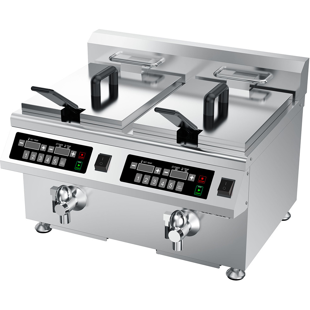 frytownica indukcyjna, 2-komorowa, V 2x8 l, P 2x3.5 kW 746782