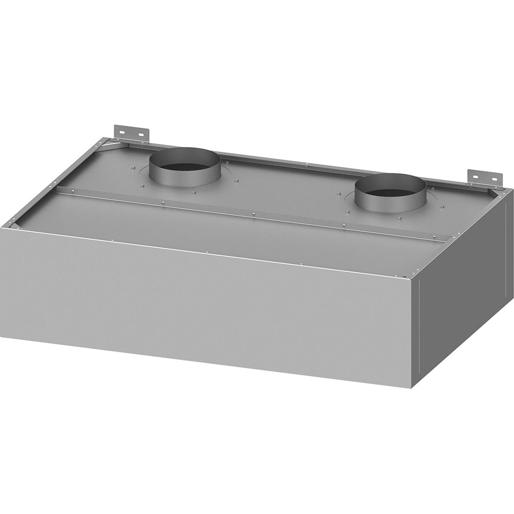 okap przyścienny skrzyniowy skręcany z łapaczami, bez oświetlenia (2x króciec d=250mm) 1510x1000x400 611015