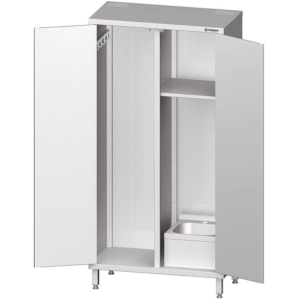 szafa stalowa porządkowa ze zlewem 1000x500x2000 mm 617010