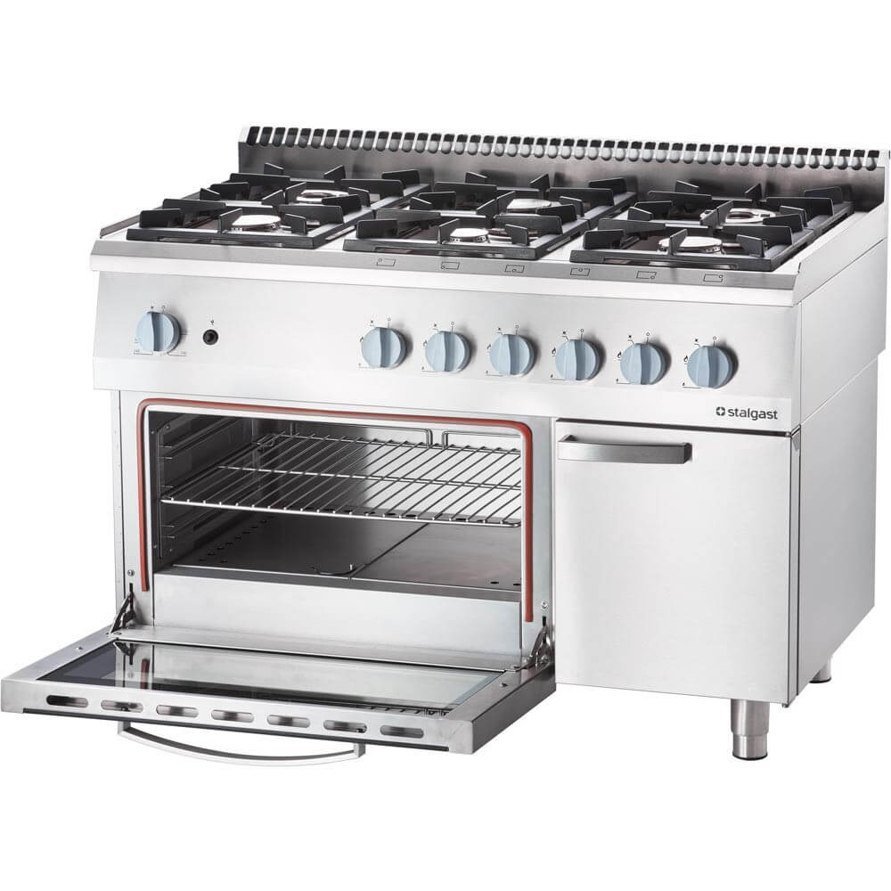 kuchnia gazowa, 6-palnikowa z piekarnikiem gazowym, 32.5+5 kW, G30 21