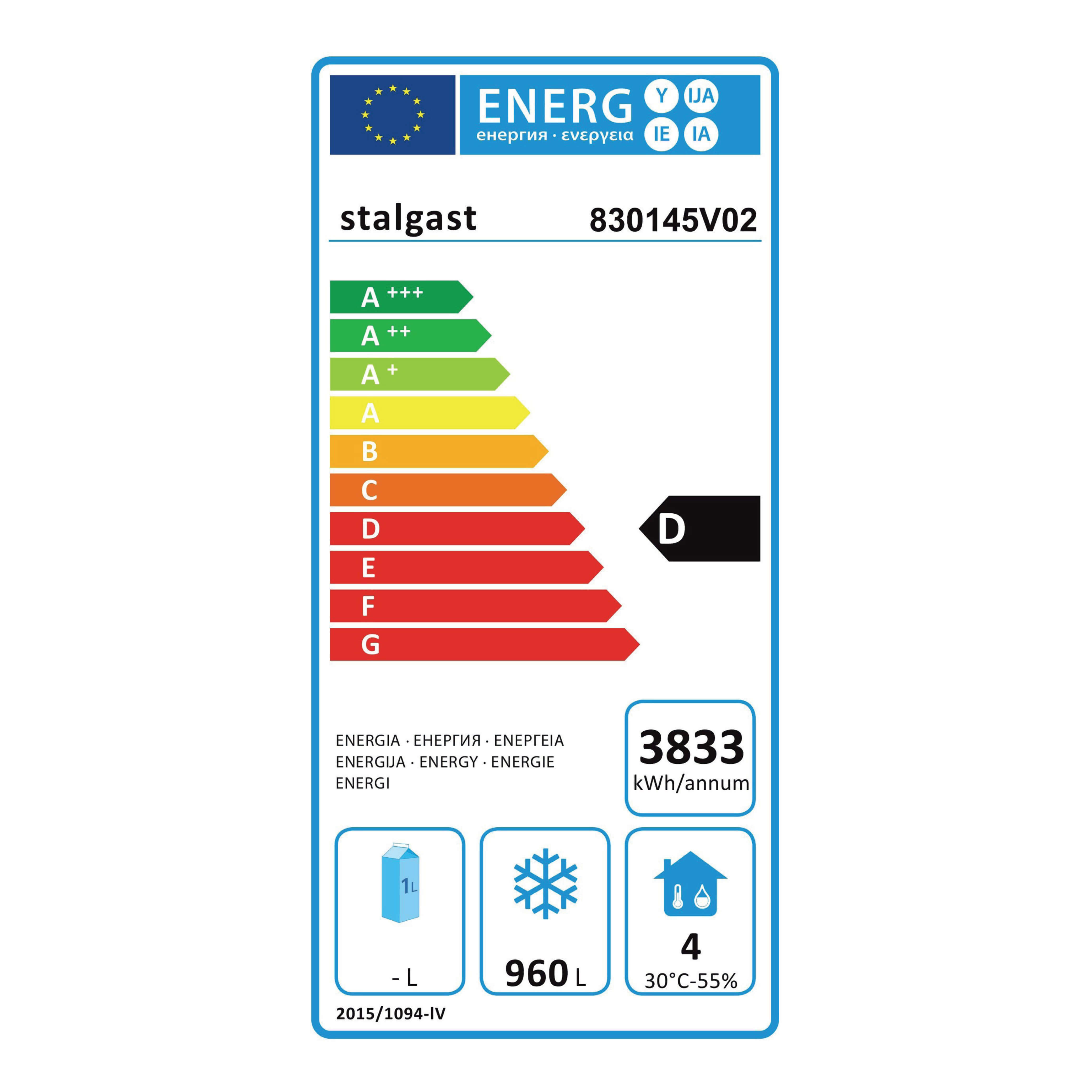 szafa mroźnicza 2 drzwiowa ze stali nierdzewnej, GN 2/1, V 1300 l 1