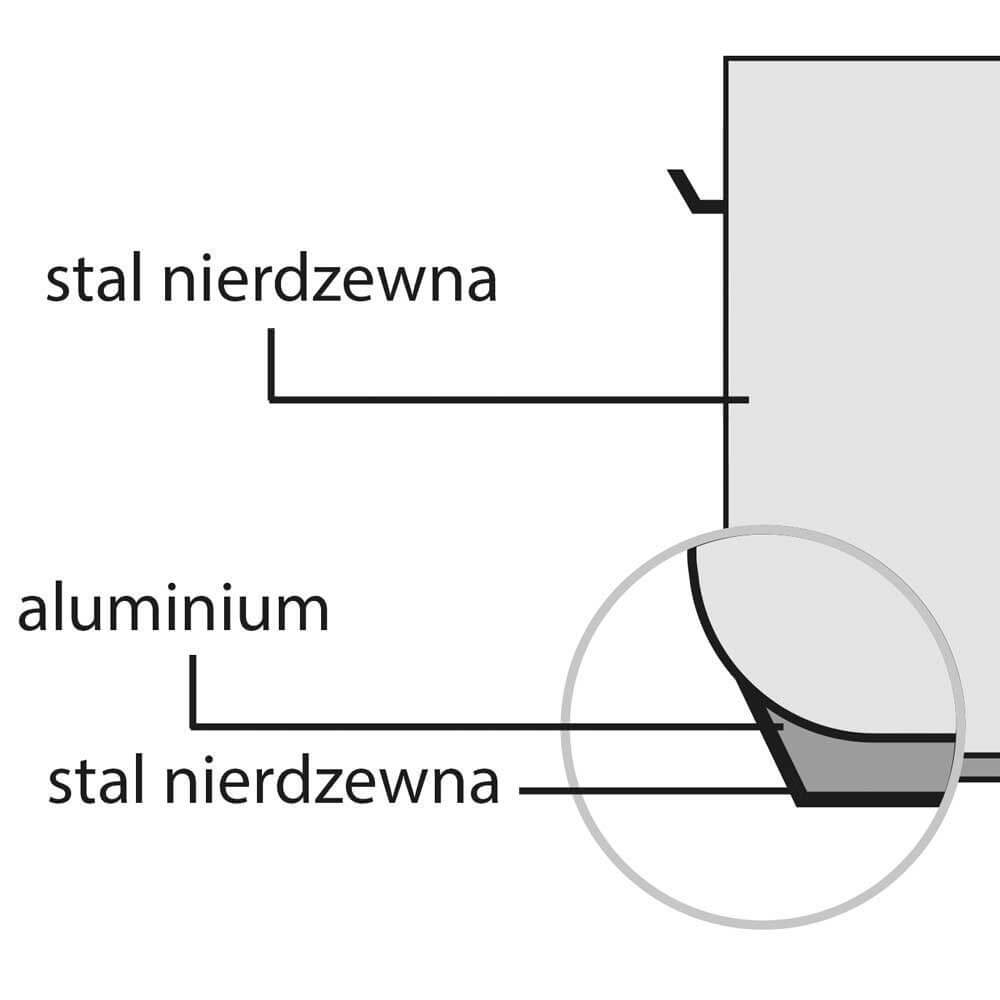 garnek średni bez pokrywki, stalowy, ø 320 mm, V 16.1 l 1