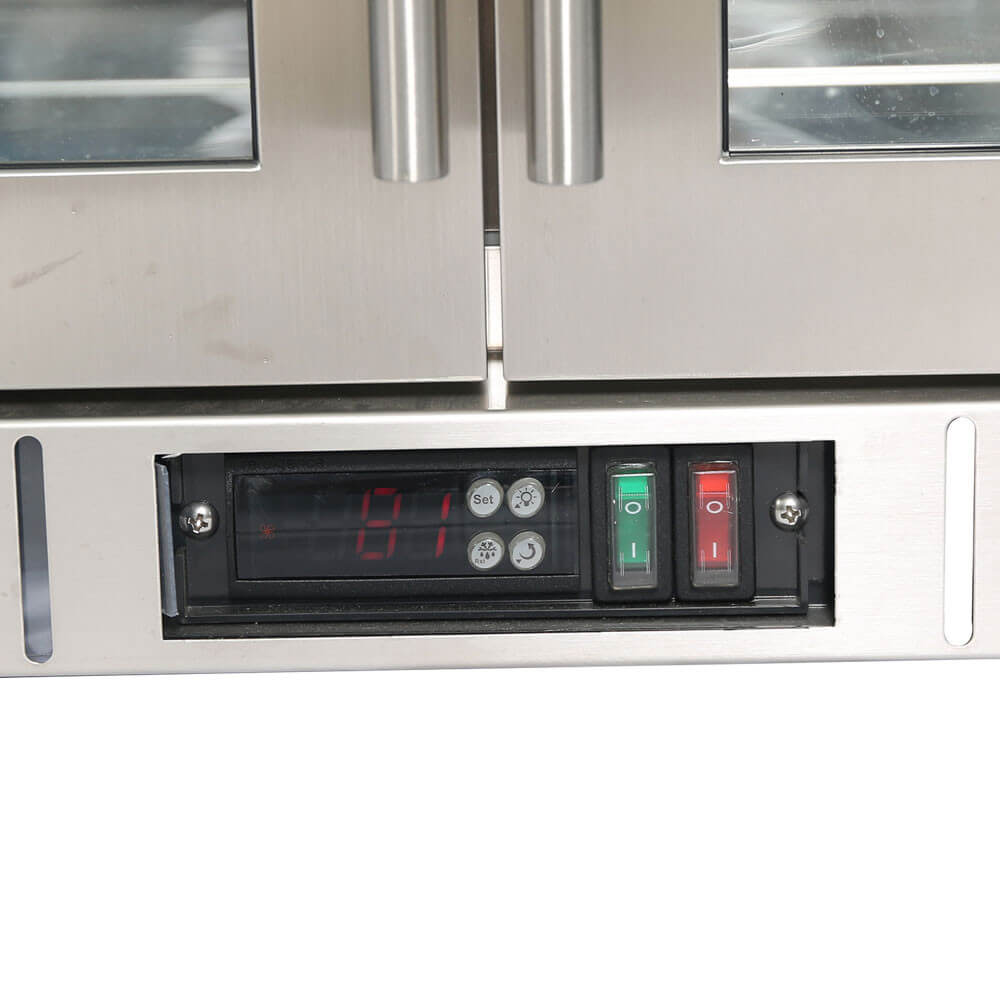 barowa witryna chłodnicza, stalowa,  2-drzwiowa, V 198 l 2