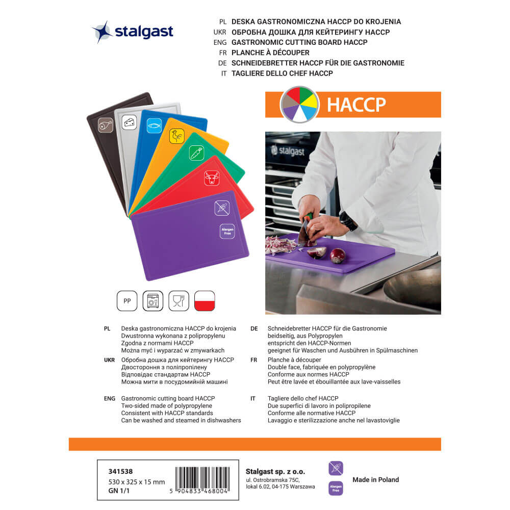 deska do krojenia, fioletowa, HACCP, GN 1/1 3