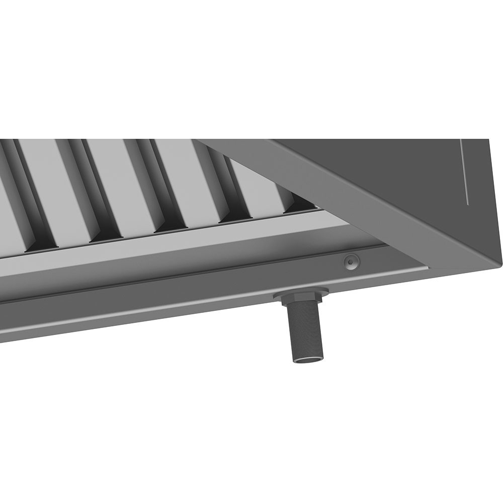 okap przyścienny skrzyniowy skręcany z łapaczami, bez oświetlenia (2x króciec d=250mm) 1510x1000x400 4
