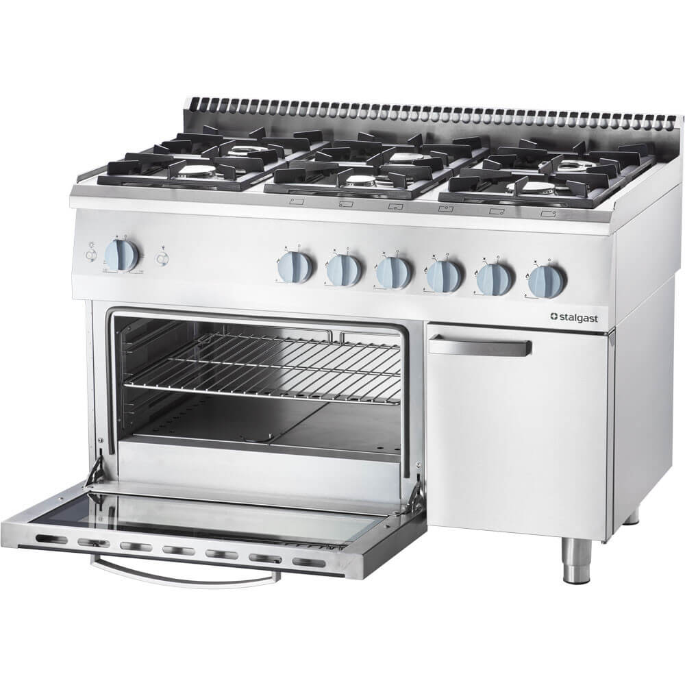 kuchnia gazowa, 6-palnikowa z piekarnikiem gazowym, 32.5+5 kW, G30 6