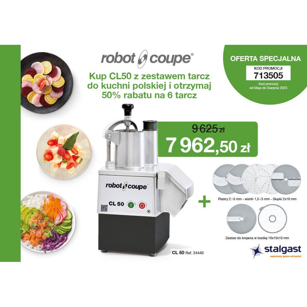 szatkownica do warzyw CL50 550 W 230V375 obr/min 20-300 posiłków +zestaw tarcz 6