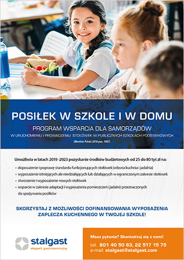 Stalgast wspomaga program „Posiłek w szkole i domu”